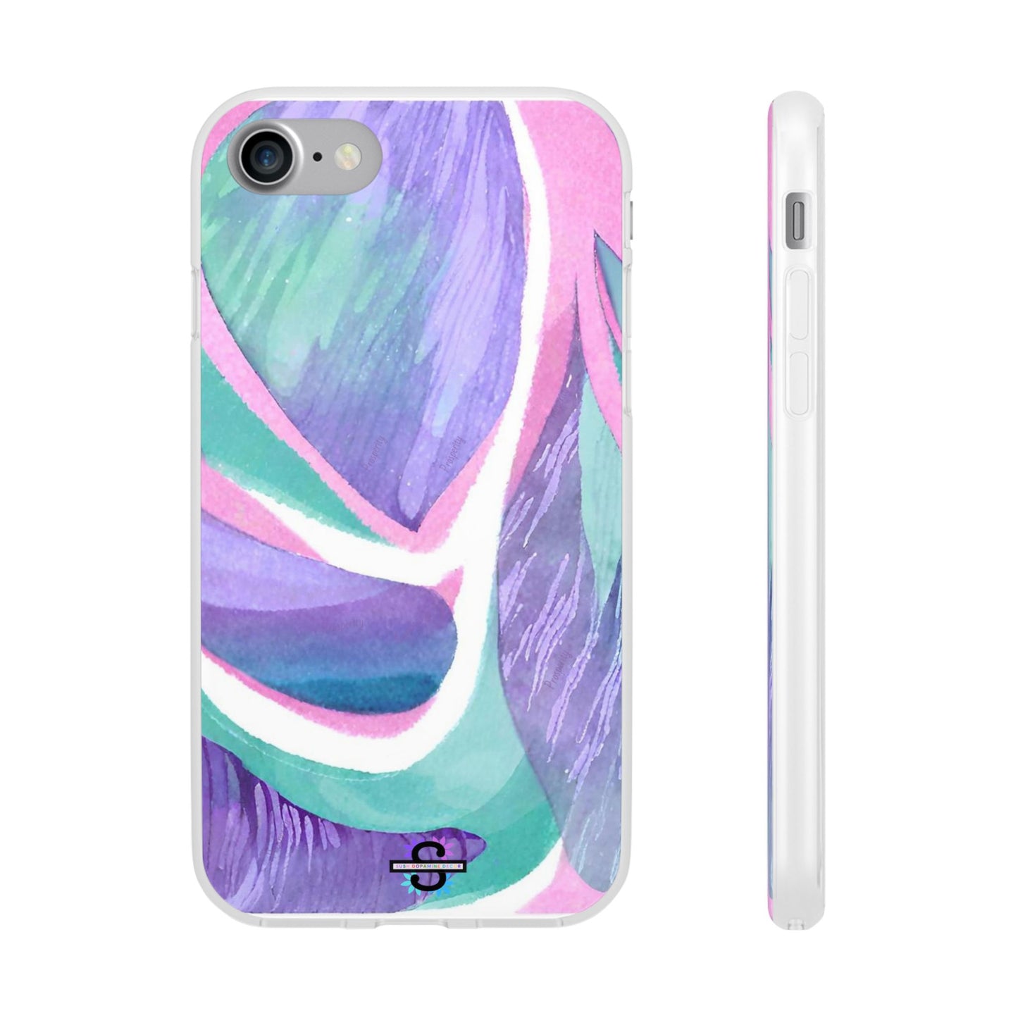Subliminals for Prosperity | Purple Blue Green Pattern Phone cover | World's first Subliminals Brand | Sush Dopamine Decor