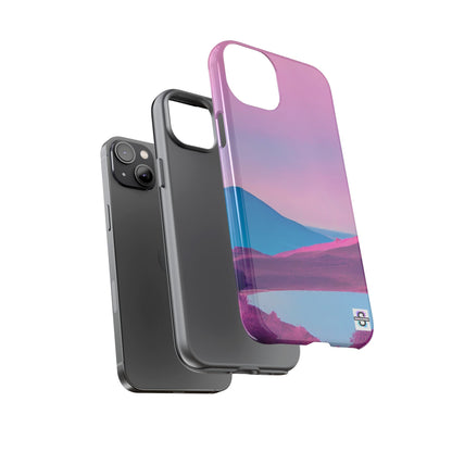 Pink Blue landscape design Phone cover | Mobile case