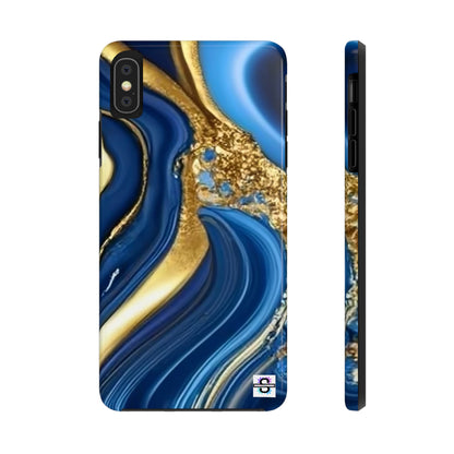 Royal Blue Gold Marble Phone Case | Mobile coverSush Dopamine Decor