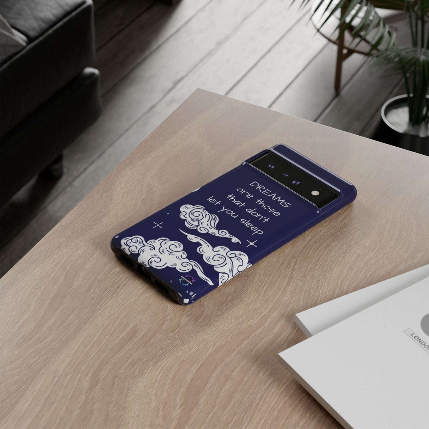 Limited Edition | Royal Blue Phone Case with Motivational Quote – Cloud Design Slim Protective Cover with Dual Layer Protection | Success Subliminals | Motivational Quote