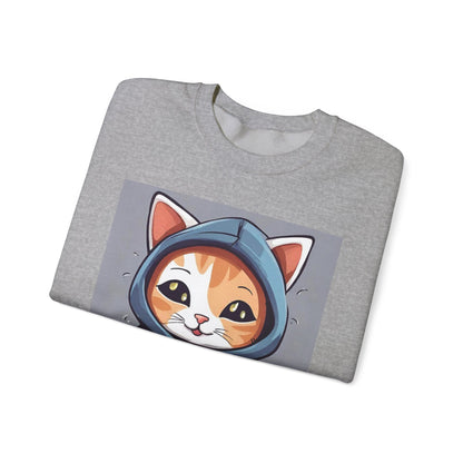 🐾 Cute Cat Hoodie Crewneck Sweatshirt | Unconditional Love Subliminals | Manifestation Apparel