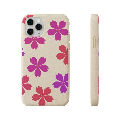 Eco friendly Red floral Phone case