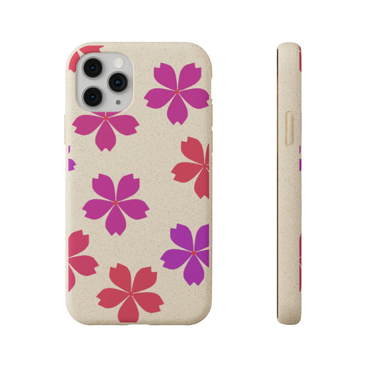 Eco friendly Red floral Phone case
