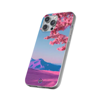 Flexi Pink landscape cherry blossom Phone case | Mobile cover