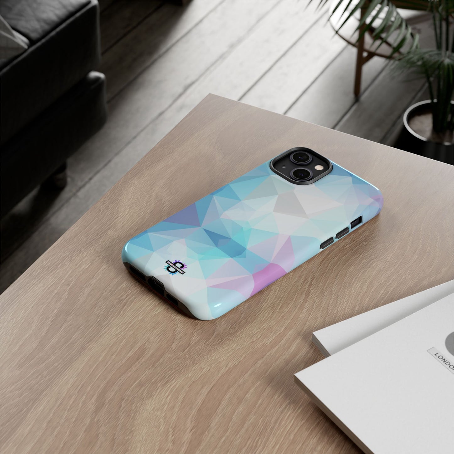 Geometric Blue Phone Cover