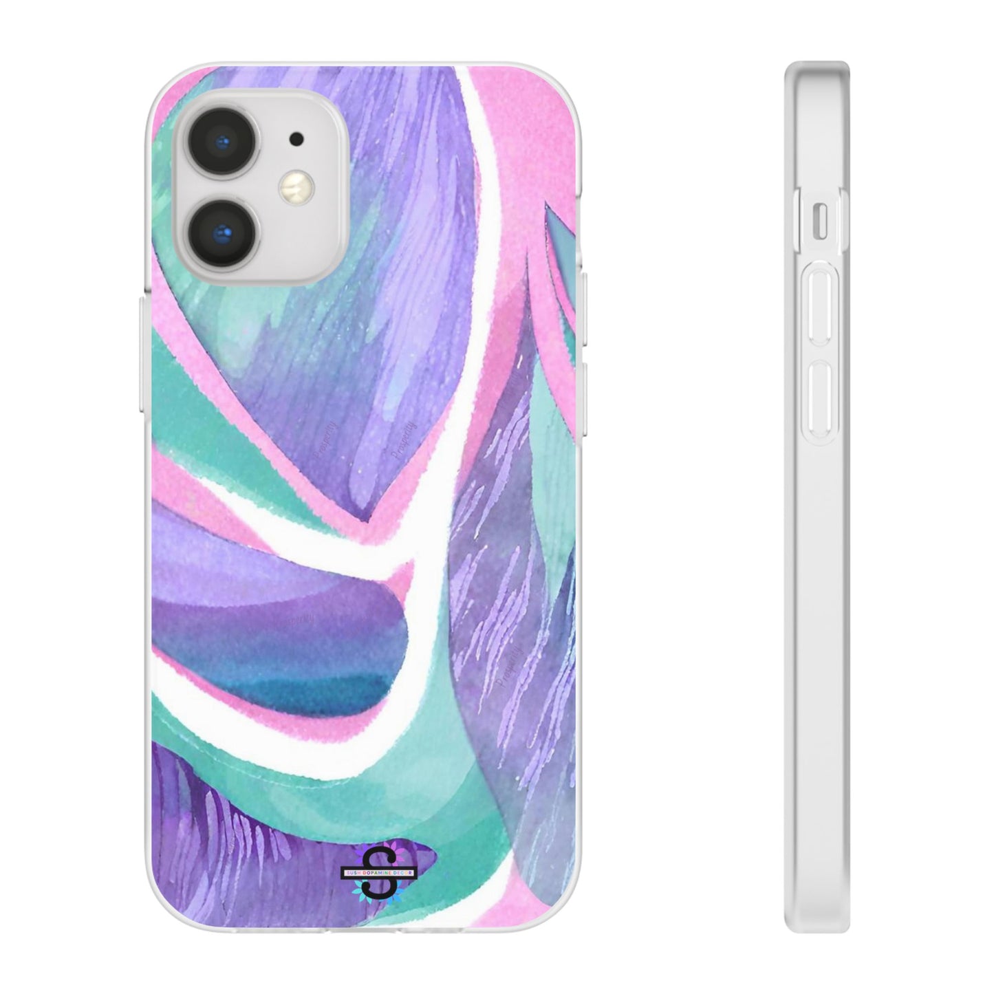 Subliminals for Prosperity | Purple Blue Green Pattern Phone cover | World's first Subliminals Brand | Sush Dopamine Decor