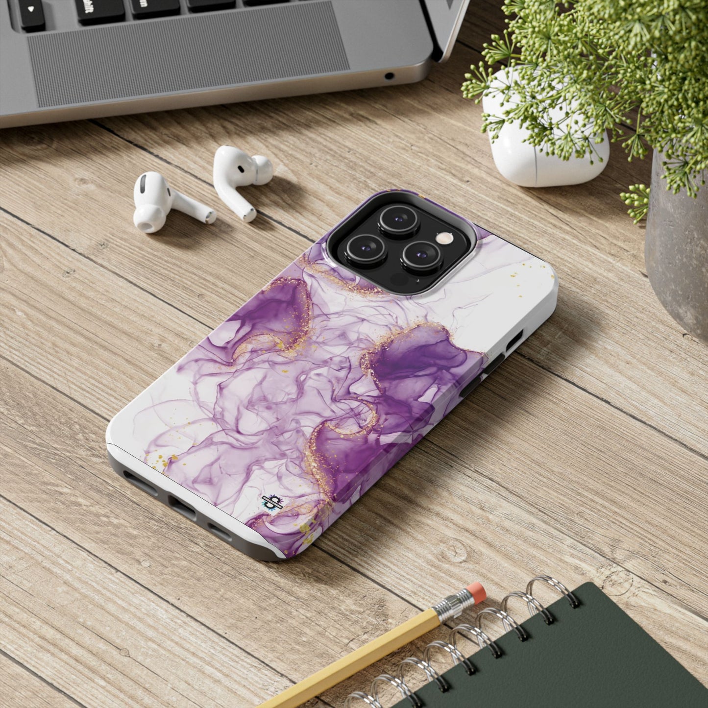 Purple White gold marble Tough Phone Case | Mobile cover