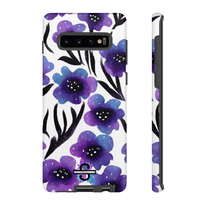 Couverture de téléphone florale violette | Étui pour téléphone