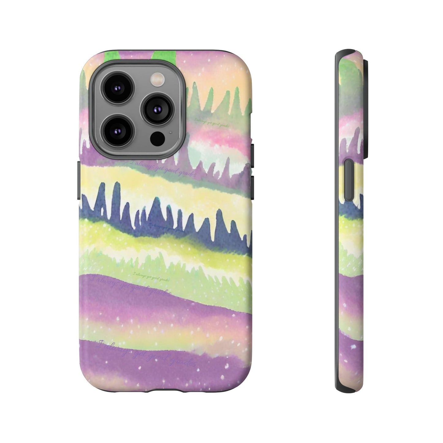 Limited Edition | Subliminals for good grades | Beautiful Abstract Landscape Phone Case – Nature Design Mobile Cover with Dual Protection