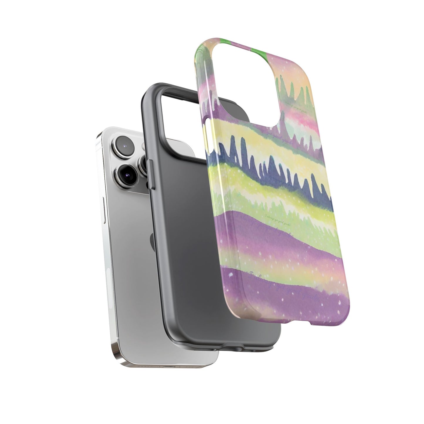 Limited Edition | Subliminals for good grades | Beautiful Abstract Landscape Phone Case – Nature Design Mobile Cover with Dual Protection