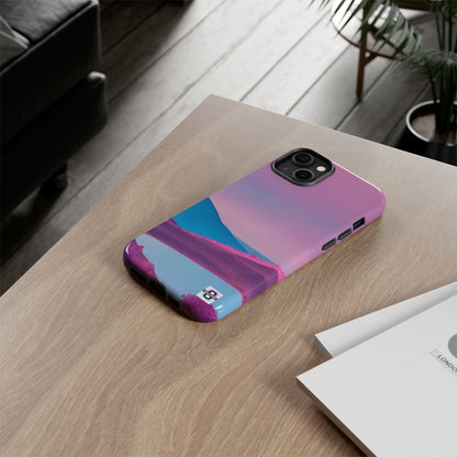 Pink Blue landscape design Phone cover | Mobile case