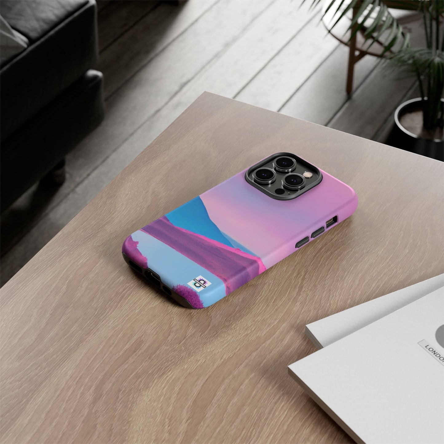 Pink Blue landscape design Phone cover | Mobile case