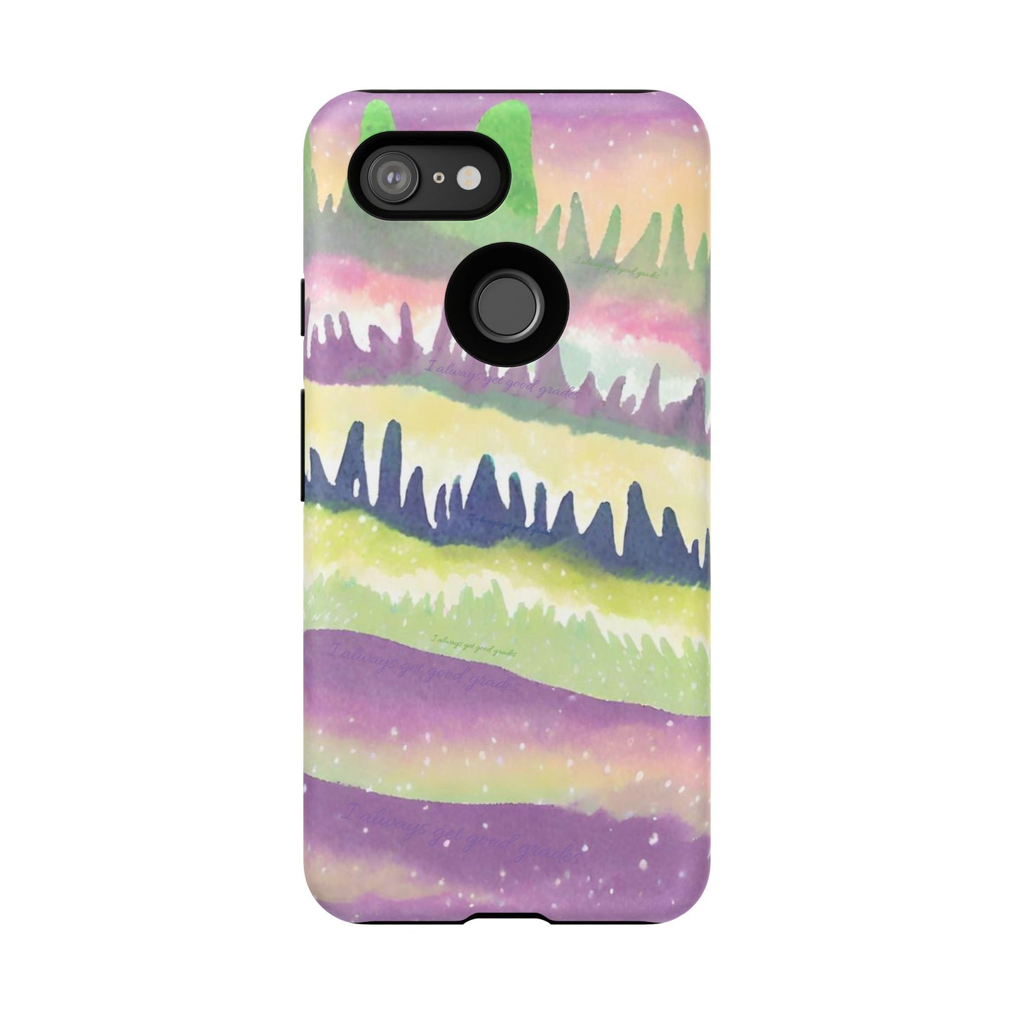 Limited Edition | Subliminals for good grades | Beautiful Abstract Landscape Phone Case – Nature Design Mobile Cover with Dual Protection