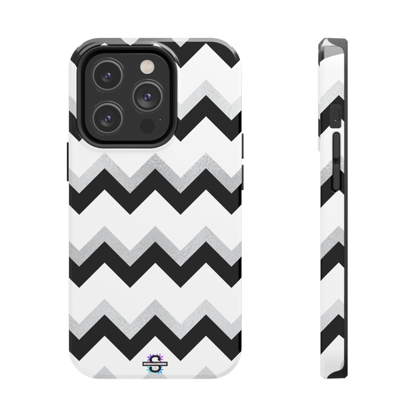 Zig Zag Black and White Phone Case | Mobile CoverSush Dopamine Decor