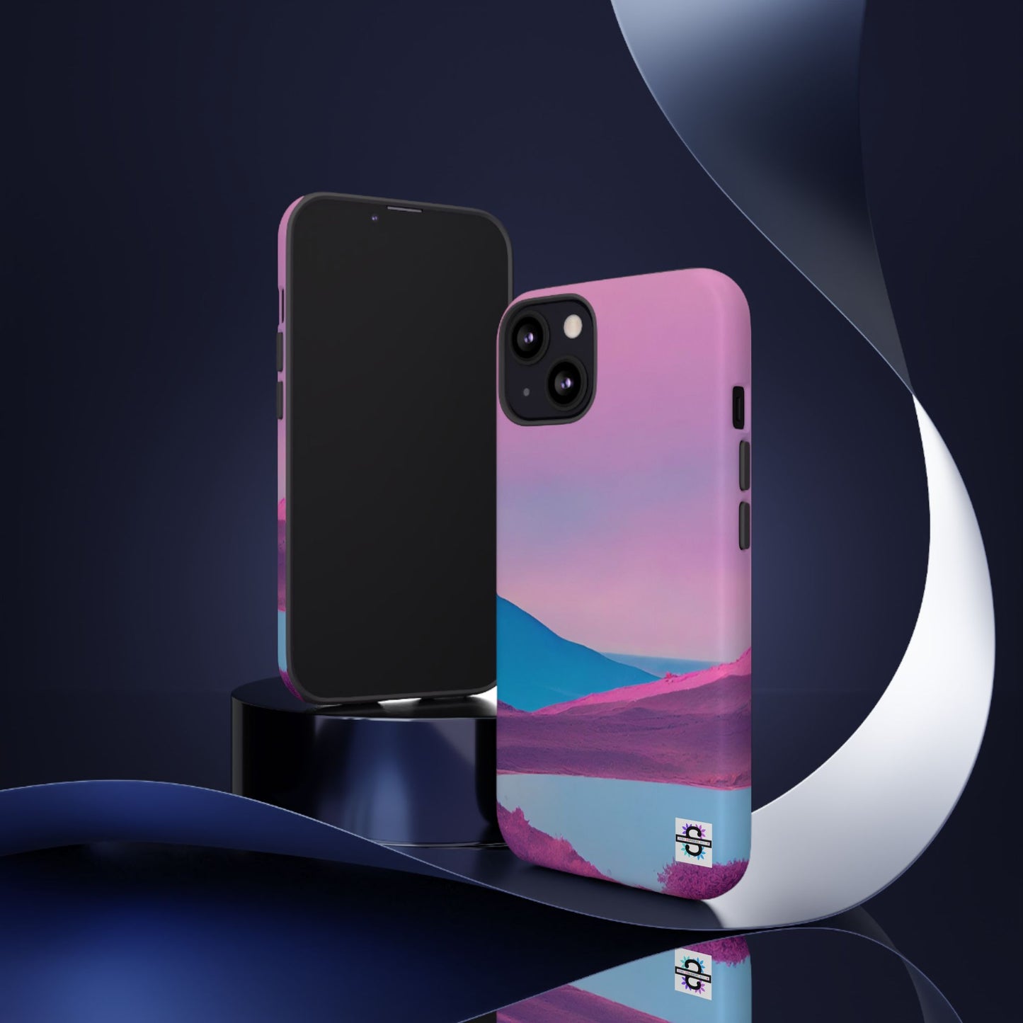 Pink Blue landscape design Phone cover | Mobile case