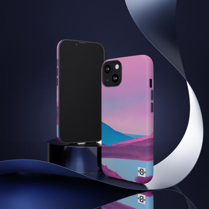 Pink Blue landscape design Phone cover | Mobile case