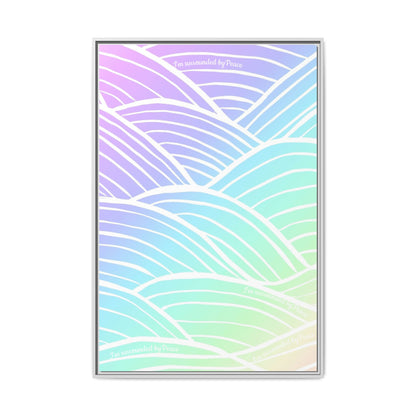 Peaceful Gradient Wall Art | Limited Edition Subliminal Canvas | Black or White Pinewood Frame | Eco-Friendly, Collectors Piece (Only 5 Worldwide)
