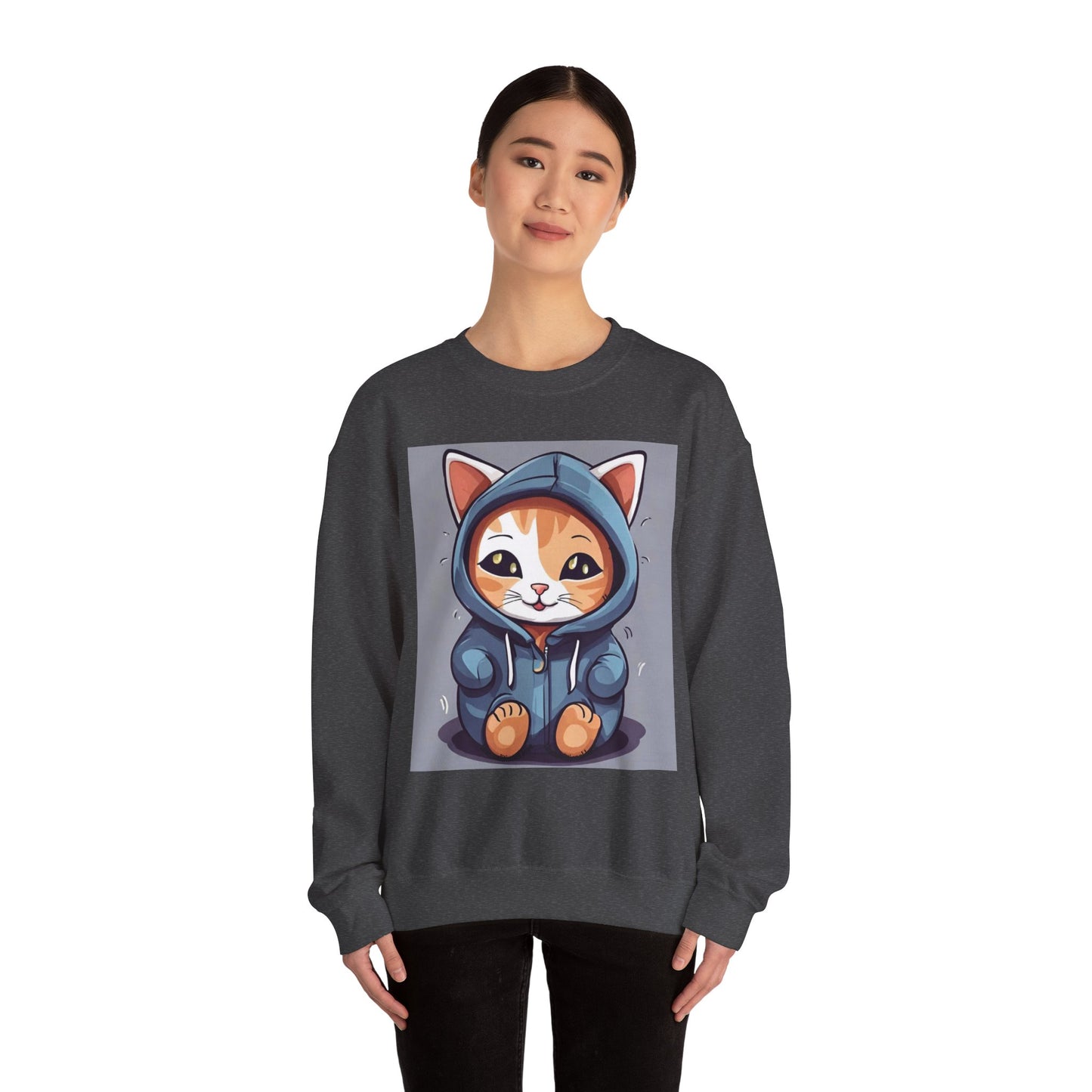 🐾 Cute Cat Hoodie Crewneck Sweatshirt | Unconditional Love Subliminals | Manifestation Apparel