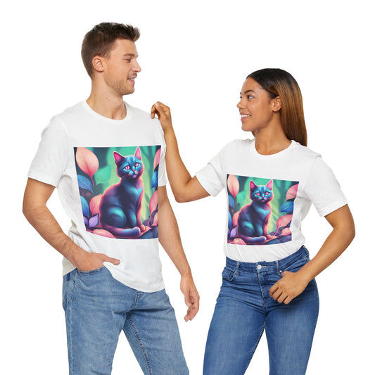 Unisex Jersey Short Sleeve Cat Print T-Shirt | Apparels