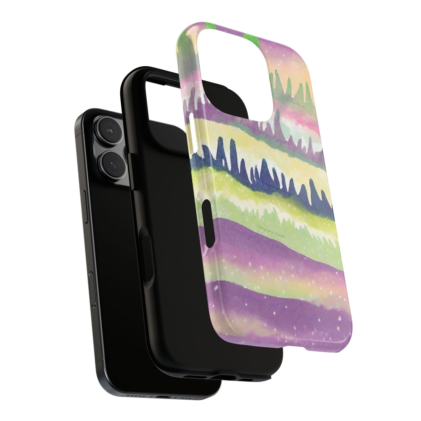 Limited Edition | Subliminals for good grades | Beautiful Abstract Landscape Phone Case – Nature Design Mobile Cover with Dual Protection
