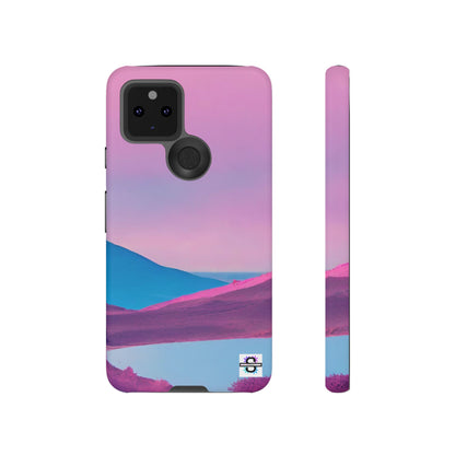 Pink Blue landscape design Phone cover | Mobile case