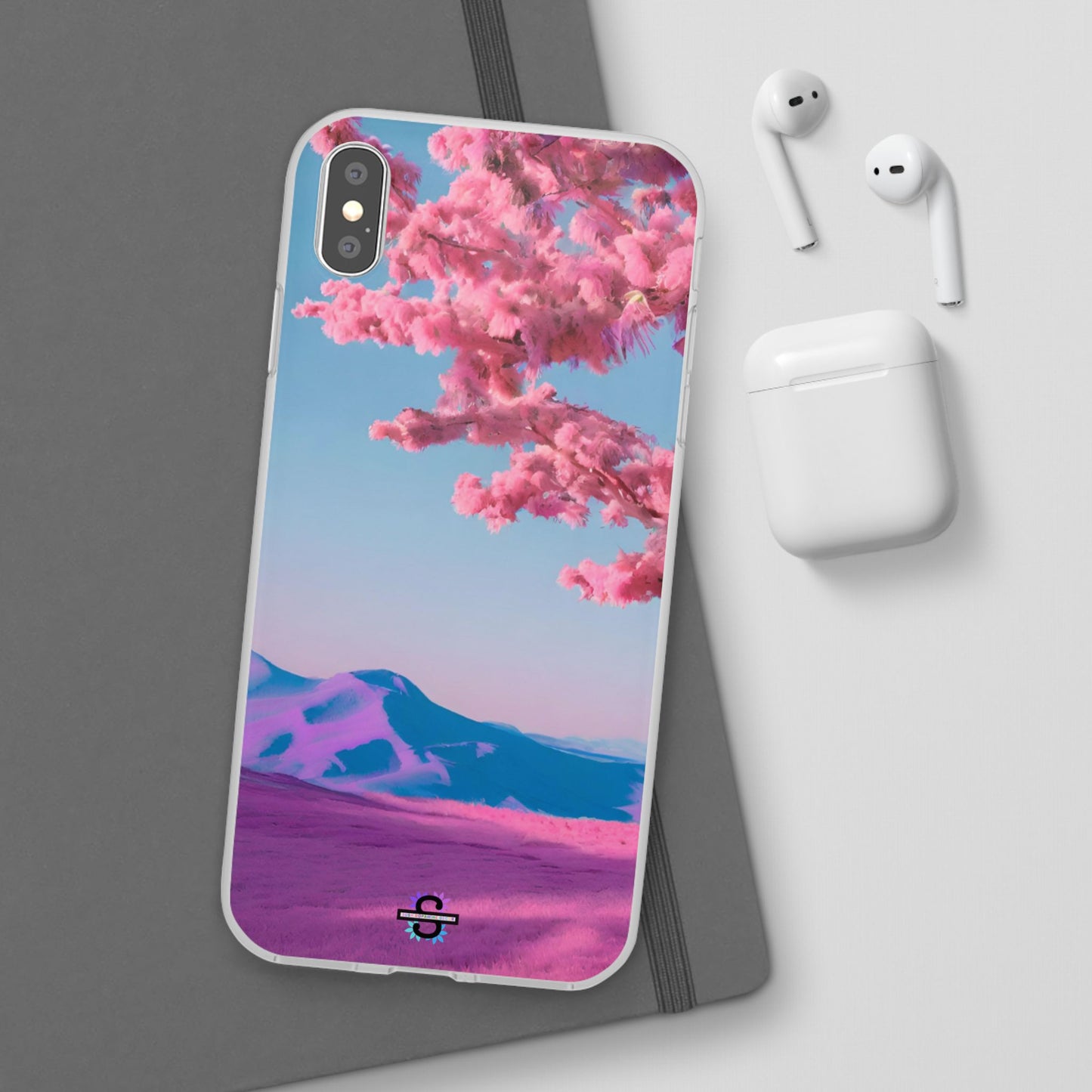 Flexi Pink landscape cherry blossom Phone case | Mobile cover