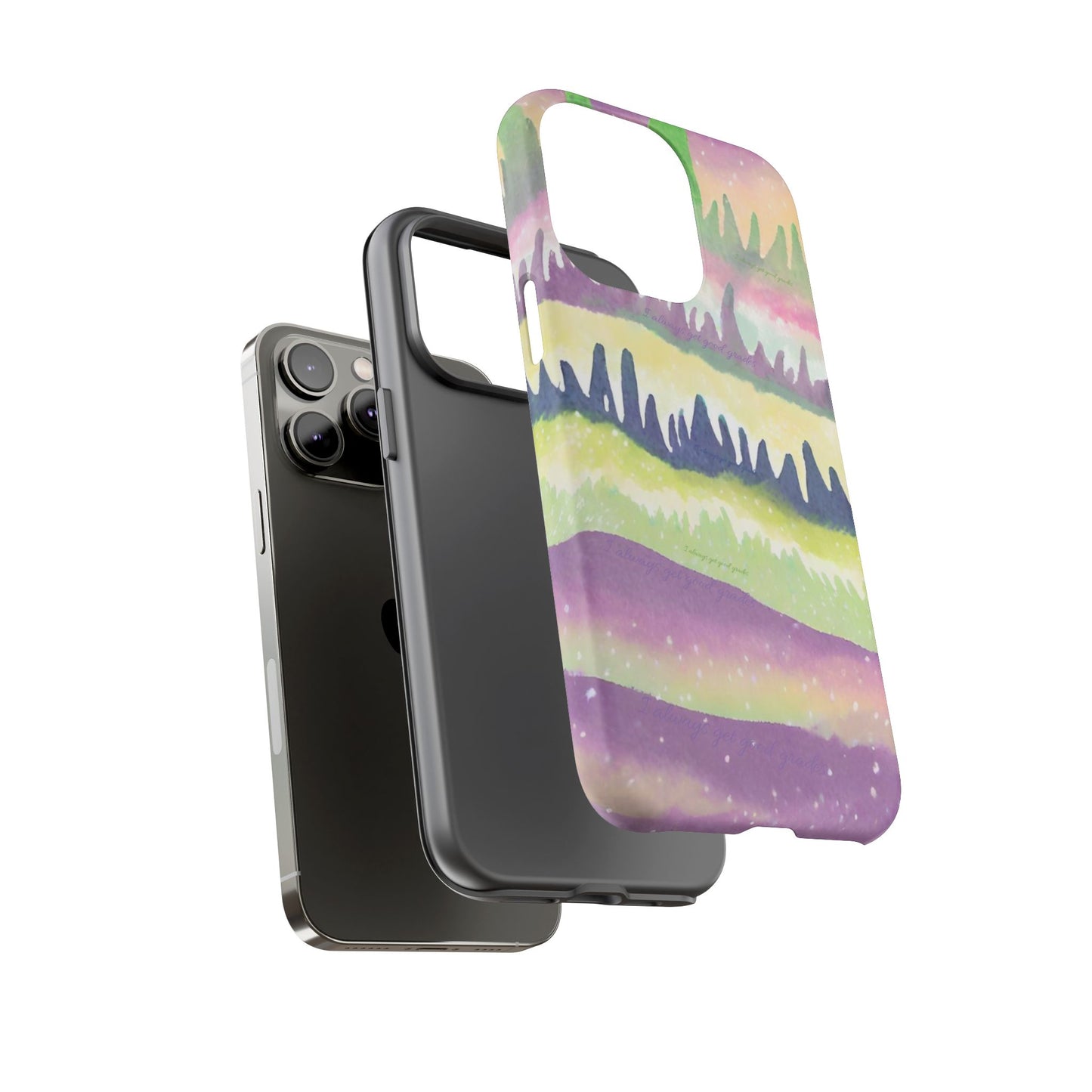 Limited Edition | Subliminals for good grades | Beautiful Abstract Landscape Phone Case – Nature Design Mobile Cover with Dual Protection