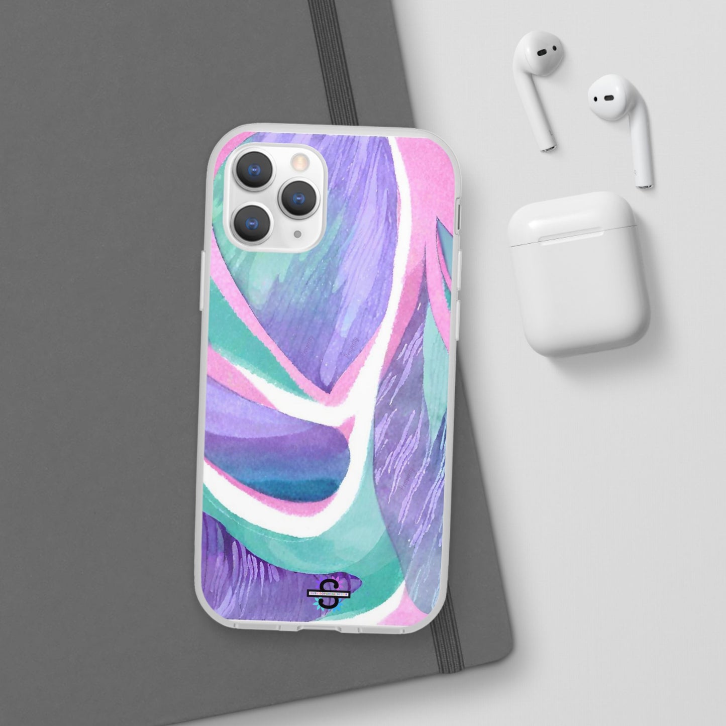 Subliminals for Prosperity | Purple Blue Green Pattern Phone cover | World's first Subliminals Brand | Sush Dopamine Decor