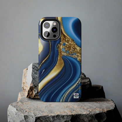 Royal Blue Gold Marble Phone Case | Mobile coverSush Dopamine Decor