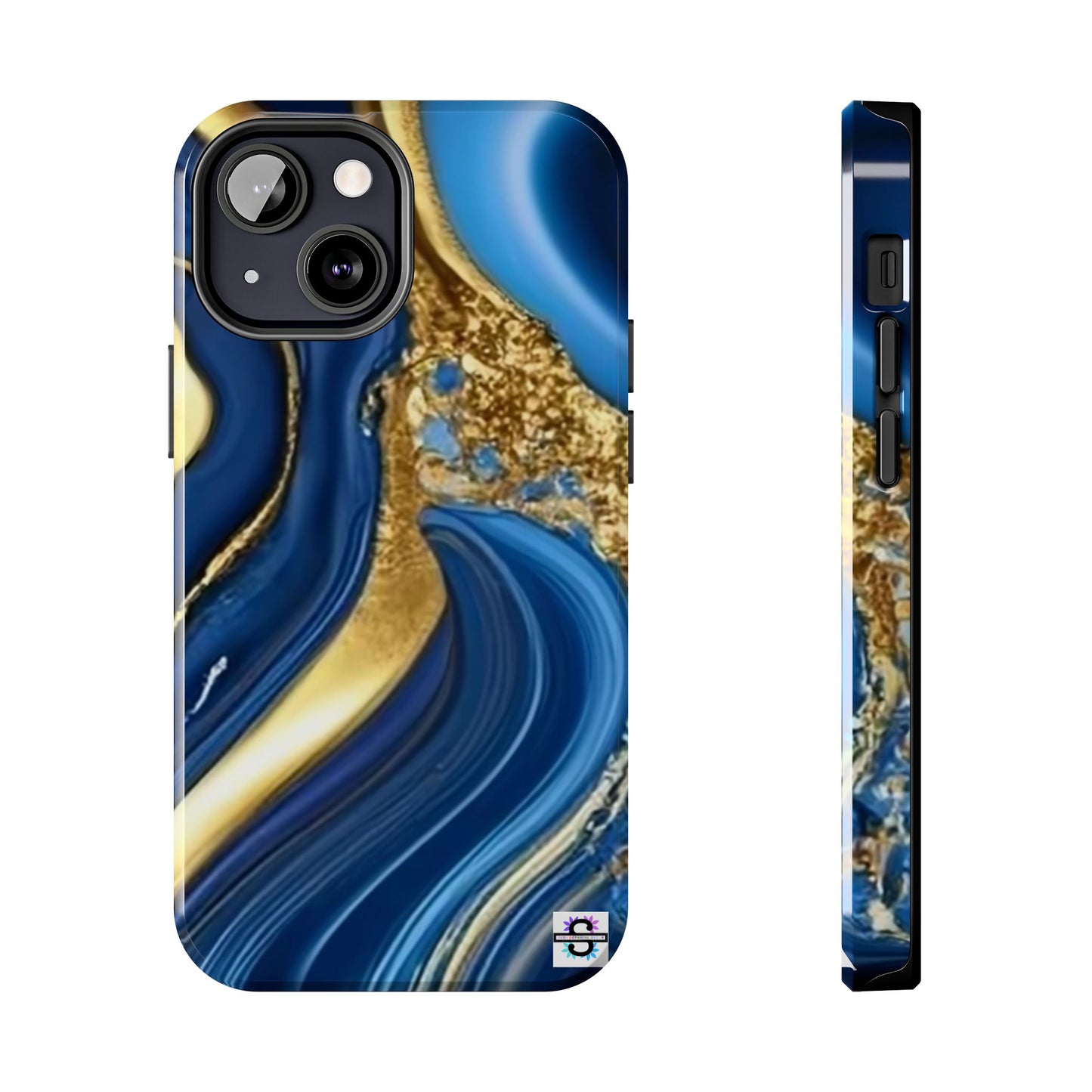 Royal Blue Gold Marble Phone Case | Mobile cover