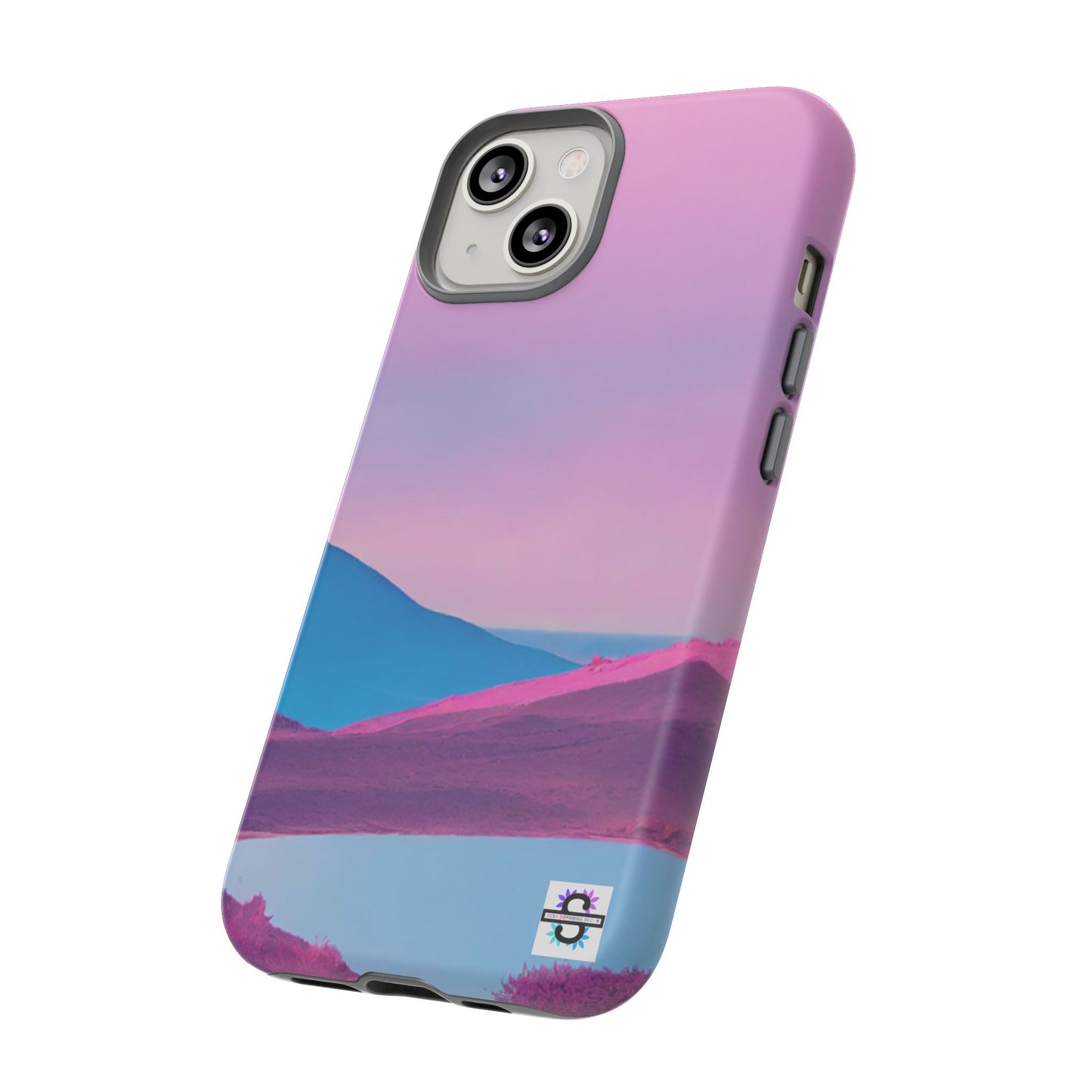 Pink Blue landscape design Phone cover | Mobile case