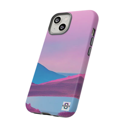 Pink Blue landscape design Phone cover | Mobile case