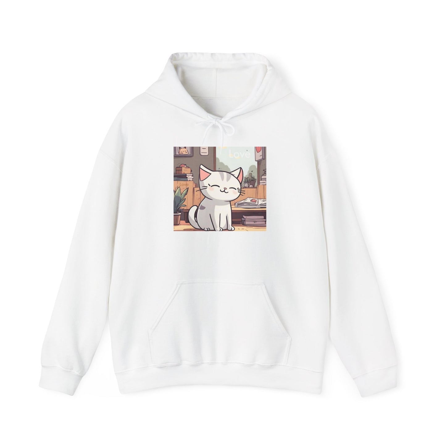 Unisex Heavy Blend™ Hooded Sweatshirt | Cute Cat Hoodie | Love Subliminals to Attract Love