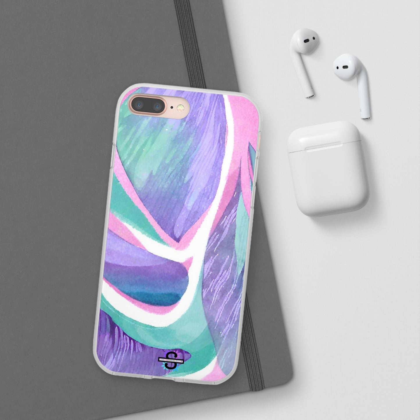 Subliminals for Prosperity | Purple Blue Green Pattern Phone cover | World's first Subliminals Brand | Sush Dopamine Decor