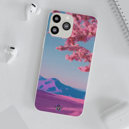 Flexi Pink landscape cherry blossom Phone case | Mobile cover