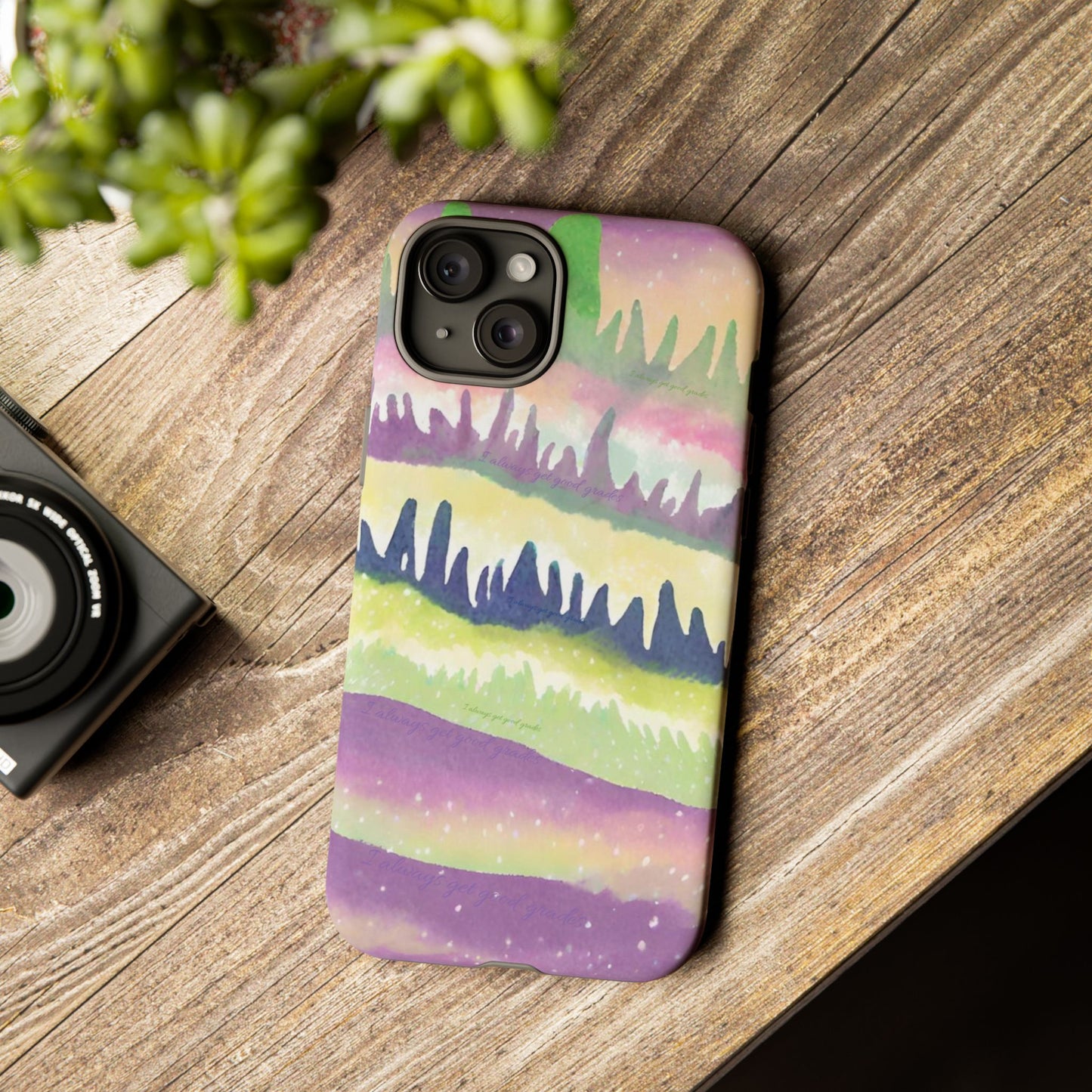Limited Edition | Subliminals for good grades | Beautiful Abstract Landscape Phone Case – Nature Design Mobile Cover with Dual Protection