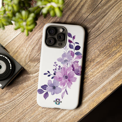 Limited Edition Floral Purple Phone Case | Prosperity Subliminals | Protective Hard Cover | Exclusive Collector's item