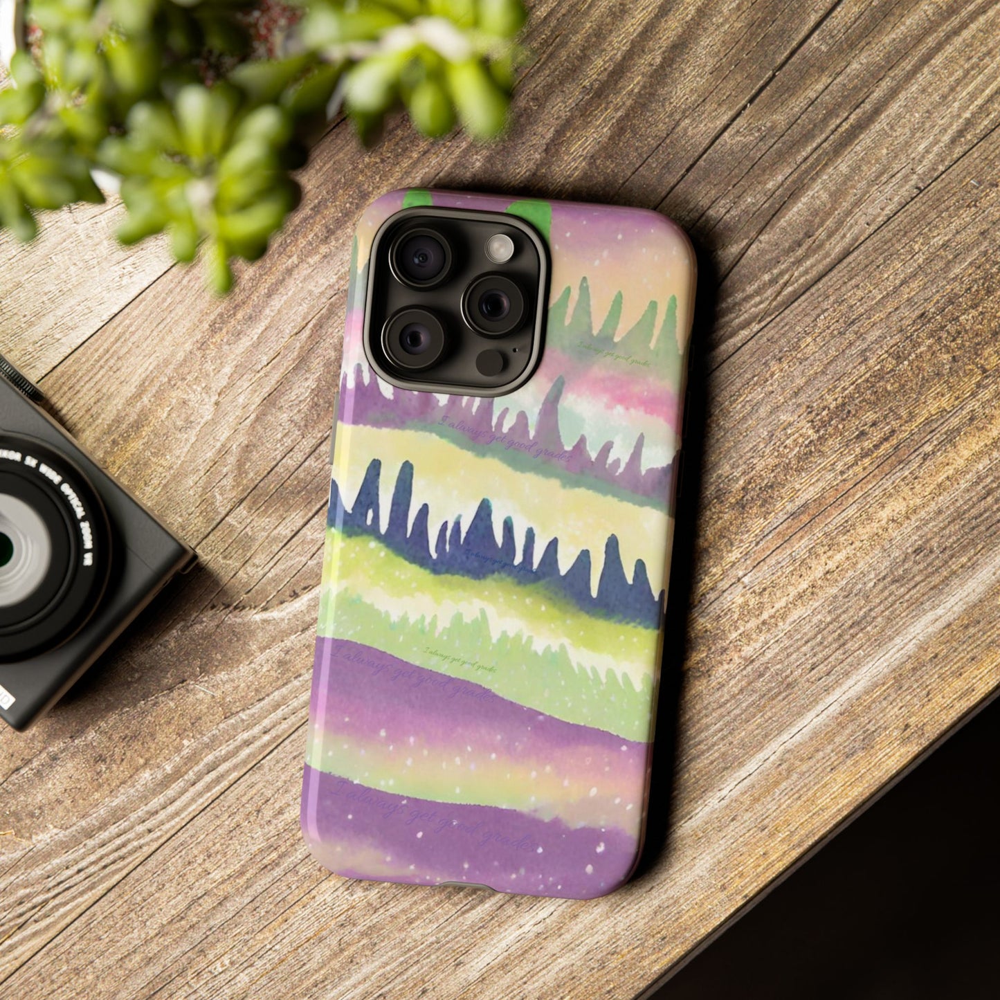 Limited Edition | Subliminals for good grades | Beautiful Abstract Landscape Phone Case – Nature Design Mobile Cover with Dual Protection