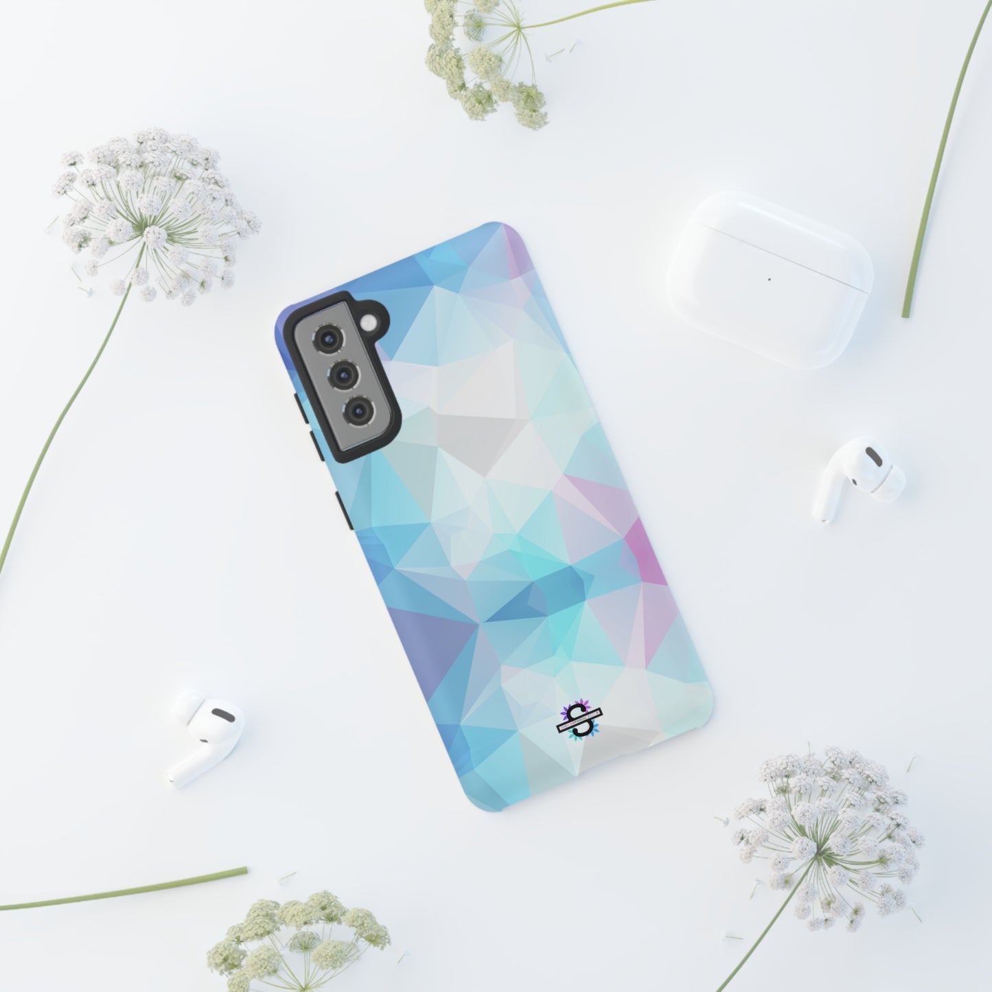 Geometric Blue Phone Cover