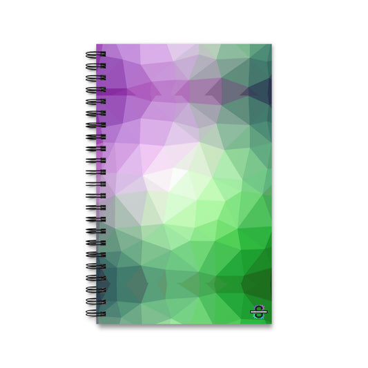 Green Purple Chromatic Spiral Notebook