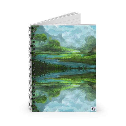 Scenic Spiral Notebook | Peace Subliminals Journal | Manifest Abundance | Limited Edition 118-Page Ruled Notebook | Limited Edition