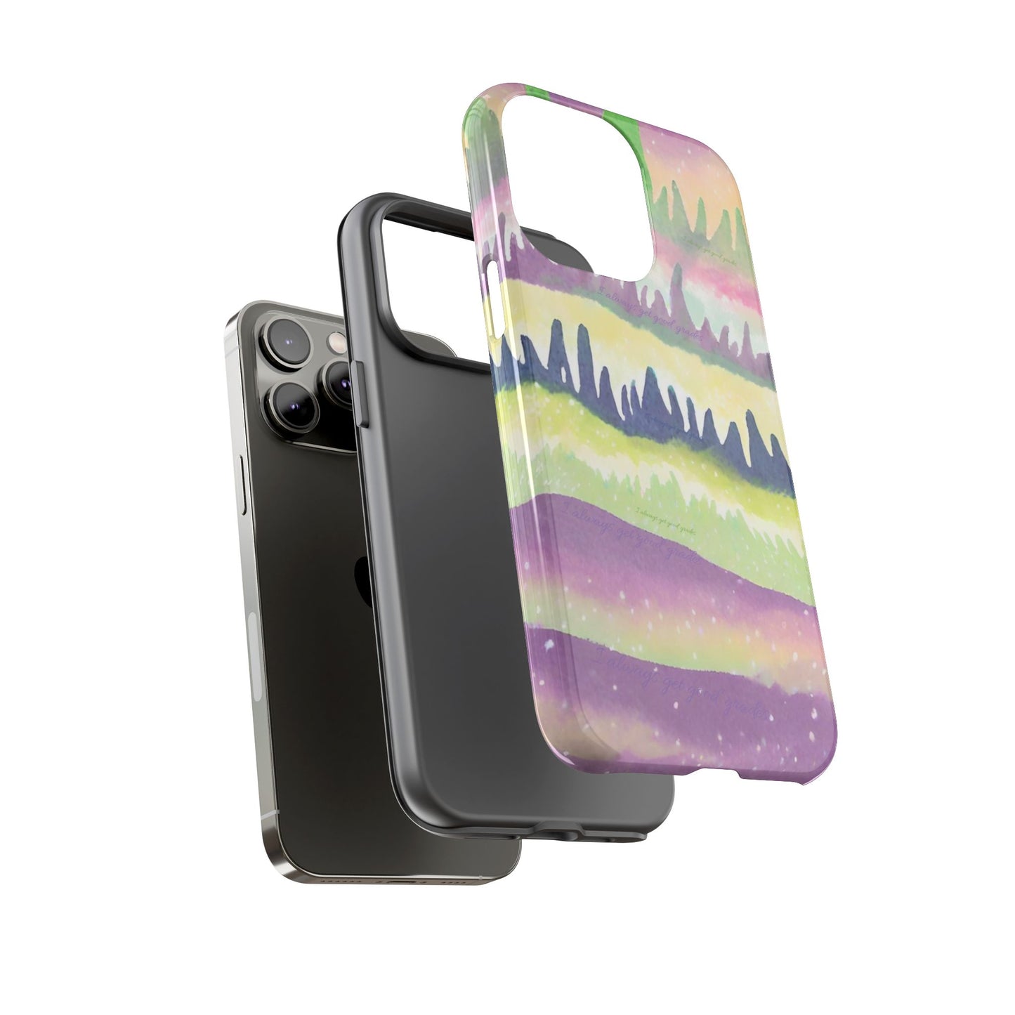 Limited Edition | Subliminals for good grades | Beautiful Abstract Landscape Phone Case – Nature Design Mobile Cover with Dual Protection