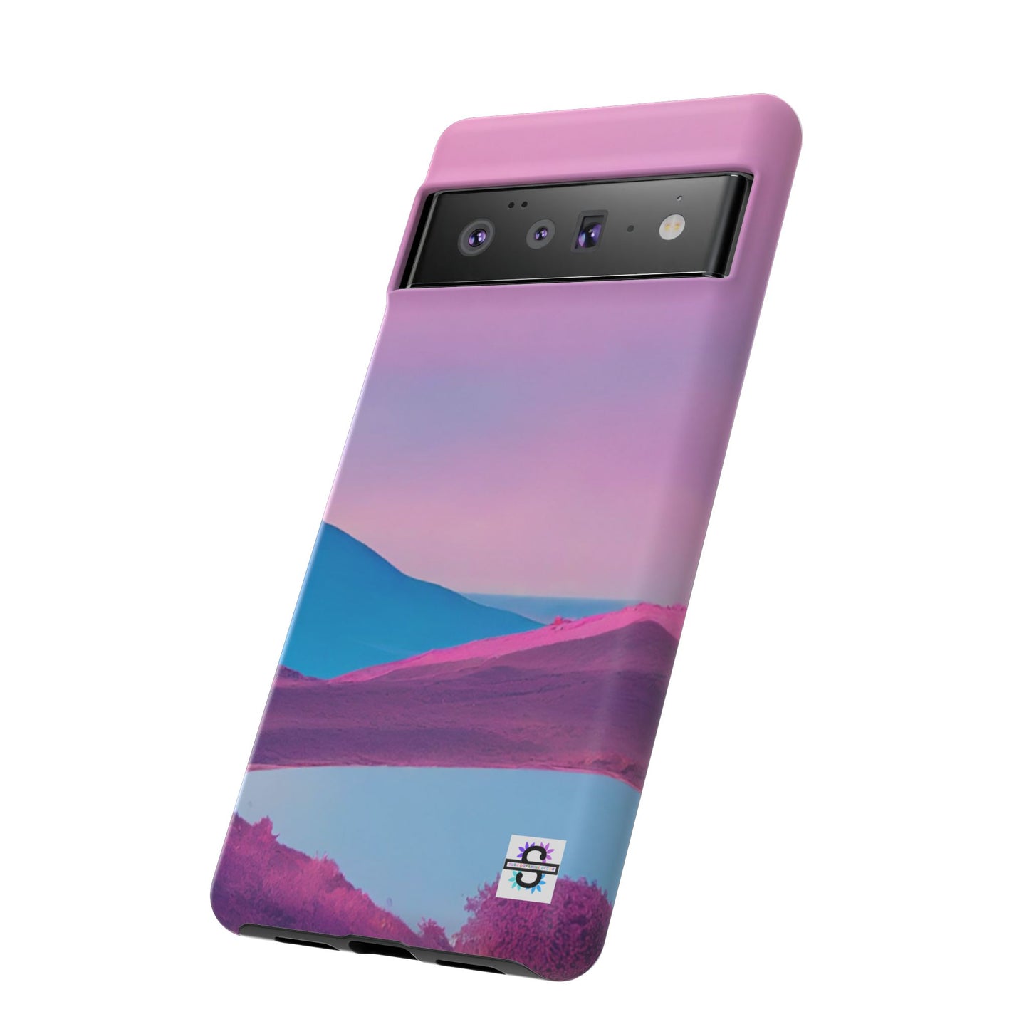 Pink Blue landscape design Phone cover | Mobile case