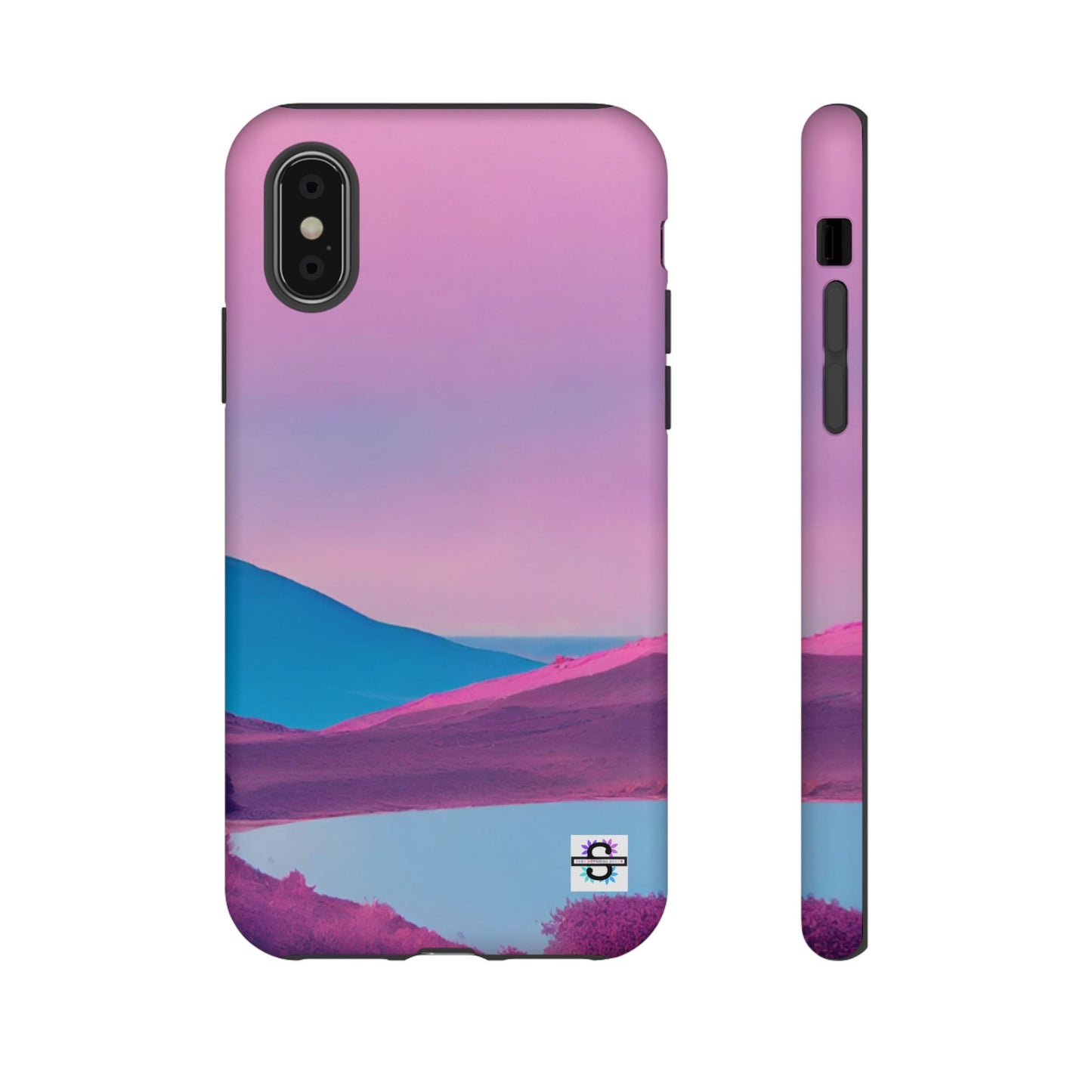 Pink Blue landscape design Phone cover | Mobile case