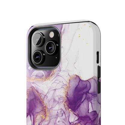 Purple White gold marble Tough Phone Case | Mobile cover