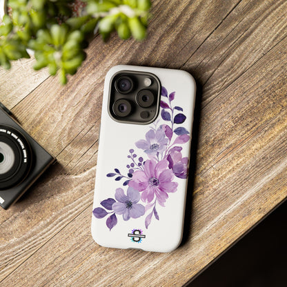 Limited Edition Floral Purple Phone Case | Prosperity Subliminals | Protective Hard Cover | Exclusive Collector's item