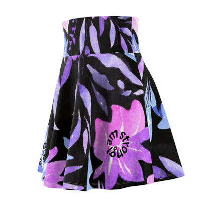 🌸 Women’s Floral Skater Skirt | Strength Subliminals | “I Am Strong” Affirmation
