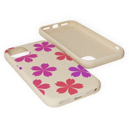 Eco friendly Red floral Phone case