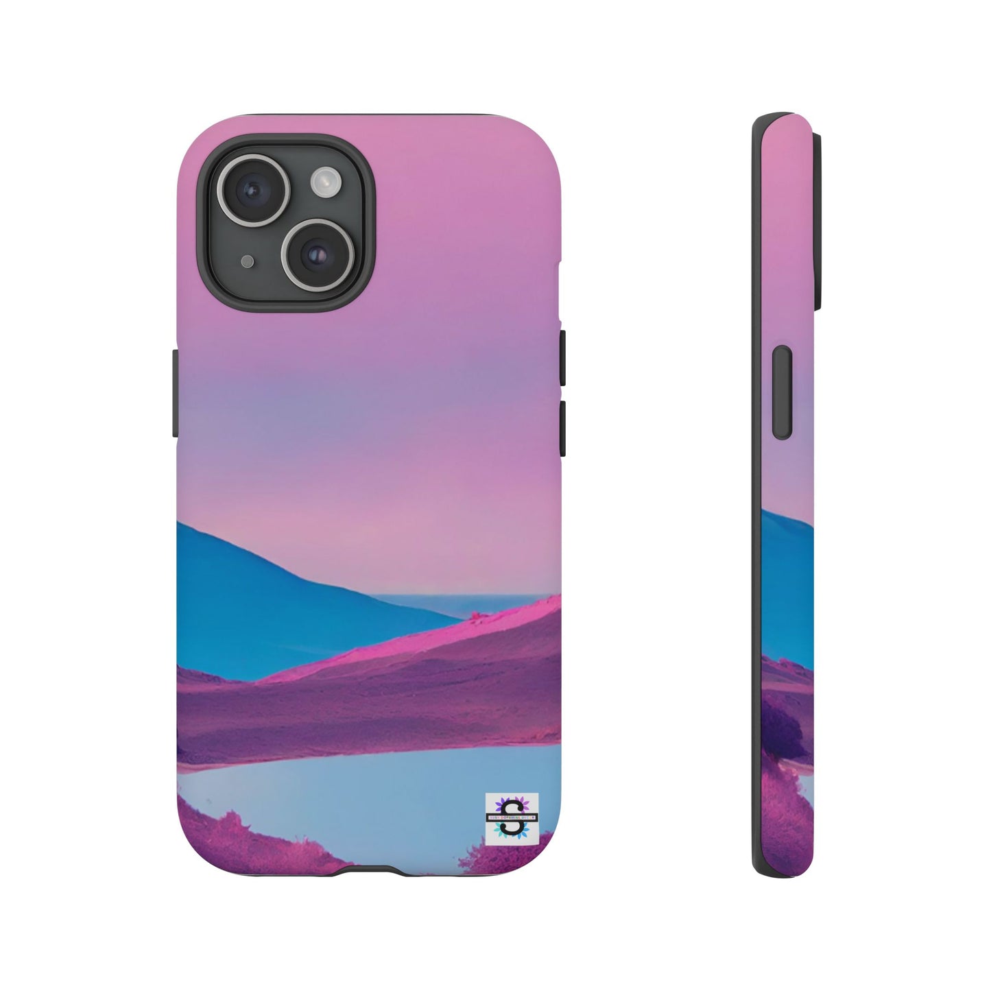 Pink Blue landscape design Phone cover | Mobile case