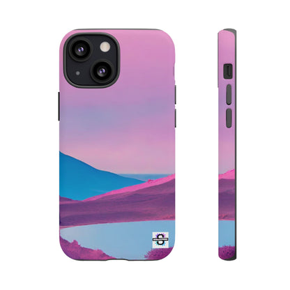 Pink Blue landscape design Phone cover | Mobile case
